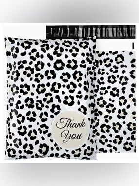 Set of 20 14.5” x 19” Cheetah Thank You Poly Mailers